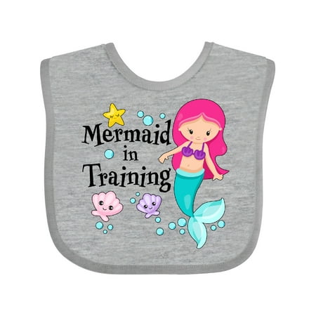 

Inktastic Mermaid in Training Gift Baby Girl Bib