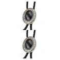 thumbnail image 2 of Minnieouse Bolo Tie para hombres Corbatas occidentales Collar con colgante de aleación Corbatas Decoraciones Adornos de cumpleaños Regalo de vacaciones gemas facetadas 2piezas Minnieouse CBP189546, 2 of 5
