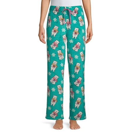 Secret Tresures Women's and Women's Plus Superminky 2-Pack Sleep Pant Plaid/Woodland Polar Bears