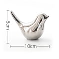 thumbnail image 2 of Desktop Decor Silver Plated Ceramic Bird Decorative Ornaments Bookcase TV Cabinet Creative Decorations, 2 of 3