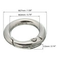 thumbnail image 2 of Uxcell 20mm Spring O Ring Round Snap Clip, Circle Trigger Keyrings Buckle Small Clamp Clasp Silver Tone 12 Pcs, 2 of 6