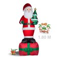 thumbnail image 1 of Inflable Navideño Decoracion Grande 1.8m Santa Claus Regalo Marthing Con luces LED, Facil de Instalar, Uso Interior y Exterior, Resiste y Duradero, Decoracion Navideña Patio y Jardin, 1 of 10