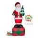 thumbnail image 1 of Inflable Navideño Decoracion Grande 1.8m Santa Claus Regalo Marthing Con luces LED, Facil de Instalar, Uso Interior y Exterior, Resiste y Duradero, Decoracion Navideña Patio y Jardin, 1 of 10