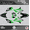 Green, variant on Kalair GFX Graphics Kit for Kawasaki KLX110 (2010-2023) Viper Series