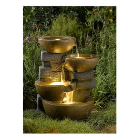 Jeco Fcl037 Pots Water Fountain With Led Light