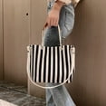 thumbnail image 5 of Black and white vertical striped crossbody bag-black, 5 of 5