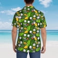 thumbnail image 4 of Vsdgher golf Sport club Print Men's Hawaiian Shirts Button Down Tropical Holiday Beach Shirts Vacation Clothes,XX-Large, 4 of 7