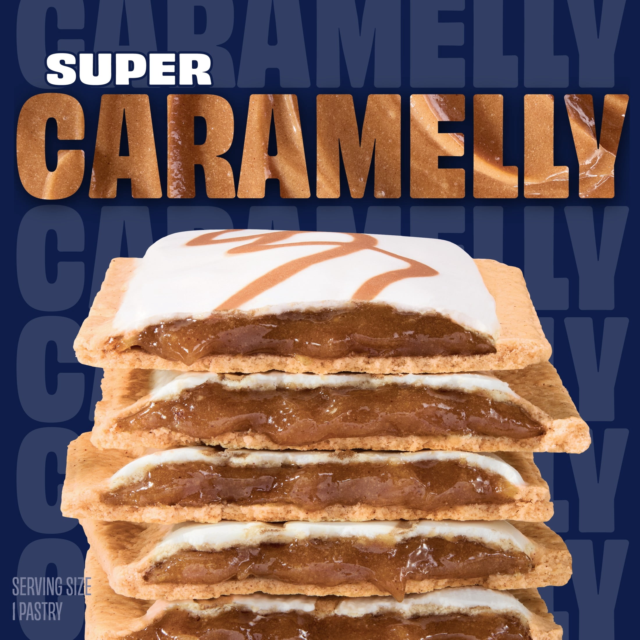 Pop-Tarts Super Stuffed Cinnamon Caramel Toaster Pastries, Walmart Exclusive, 50% More Filling, Shelf-Stable, 10.9 oz (5 Count)