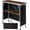 Brown, variant on LiteHaven Vasitelan Folding Portable Bar Table, Tradeshow Podium Table for Indoor, Outdoor, Party, Picnic, Exhibition, Includes Carrying Case, Storage Shelf and Black Skirt (Black)
