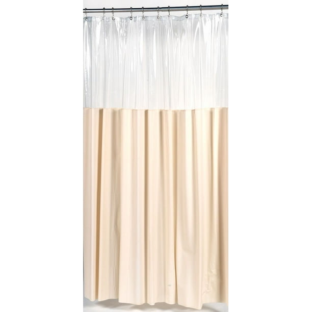 Royal Bath Window Shower Curtain Or Liner With a Unique Clear Top That Allows Light In And Still