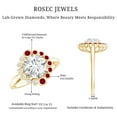 thumbnail image 5 of Rosec Jewels Lab Created Diamond Halo Engagement Ring - Womens Statement Ring - Authentically Certified, 18K Yellow Gold, US 10.50, 5 of 6