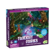Peaceable Kingdom Twilight Fairies Seek and Find Glow Puzzle - 100 Piece Puzzle for Kids - Find Over 40 Glow in the Dark Objects - Ages 6+
