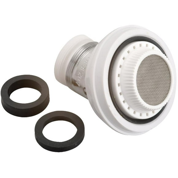 360 Degree Swivel Spray Faucet Aerator - White and Chrome