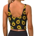 thumbnail image 4 of Uemuo Sunflowers Pattern Women's Sports Bra - High Impact Support, Breathable, and Comfortable Athletic Bra for Running, Yoga, and Workouts, 4 of 9