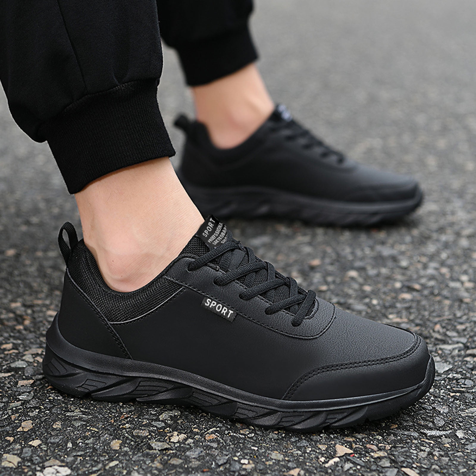 Dakaela Men's Waterproof Hiking Shoes Non Slip Trekking Trail Shoes Backpacking Boots Work Sneakers
