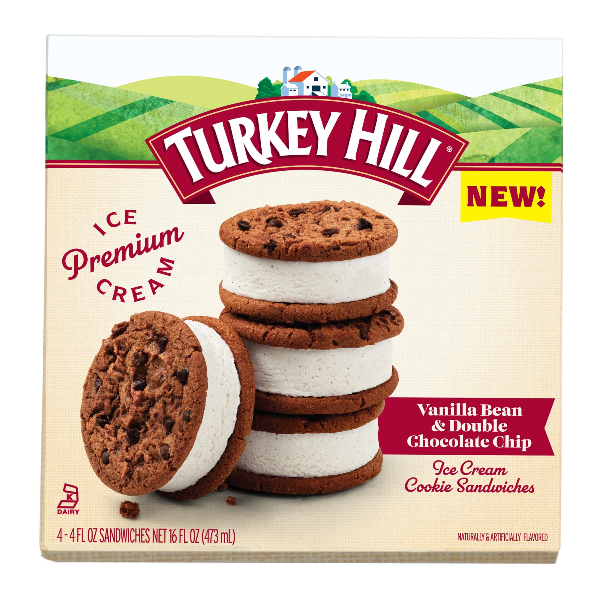 Turkey Hill Vanilla Bean & Double Chocolate Chip Ice Cream Cookie