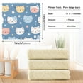 thumbnail image 3 of 6 Packs Cute Cats Face Kitchen Dish Towels Soft Absorbent Dish Cloths 11"x11", 3 of 9