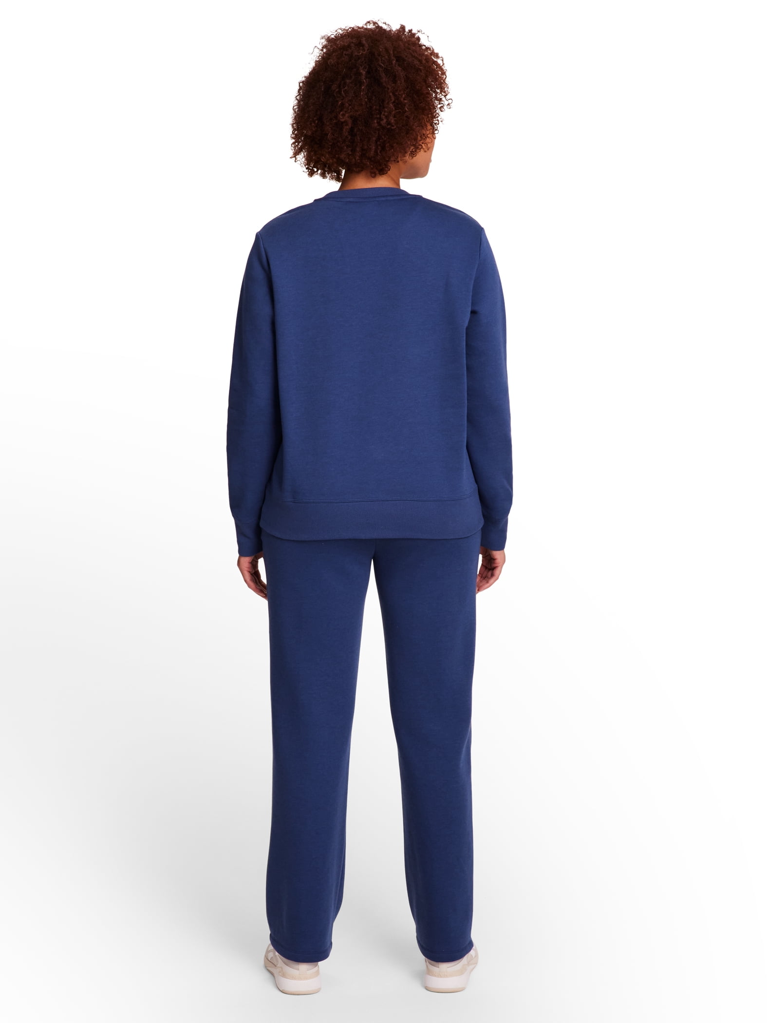 Reebok Women's and Women's Plus Sport Core Crewneck and Straight Leg Pant 2-Piece Set, Sizes XS-4X