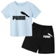 thumbnail image 3 of Conjunto de dos piezas de camiseta y pantalón corto de algodón con estampado informal de moda de verano para niños y niñas de 2 a 12 años, 3 of 5