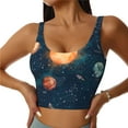 thumbnail image 2 of Picia Solar System And Planets Sports Bra for Women,Padded Strappy Sports Bras Medium Support Yoga Bra with Removable Cups,Running Yoga Bra-Small, 2 of 9