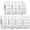 Clear, variant on 2500 count 1 Inch Size Stickers for Clothing S-XXL,Self Adhesive Round Clothing Shirt Labels Rolls