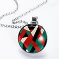 thumbnail image 2 of Palestine Elegant Glass Circular Pendant Necklace - Stylish and Trendy Jewelry for Women, 2 of 5