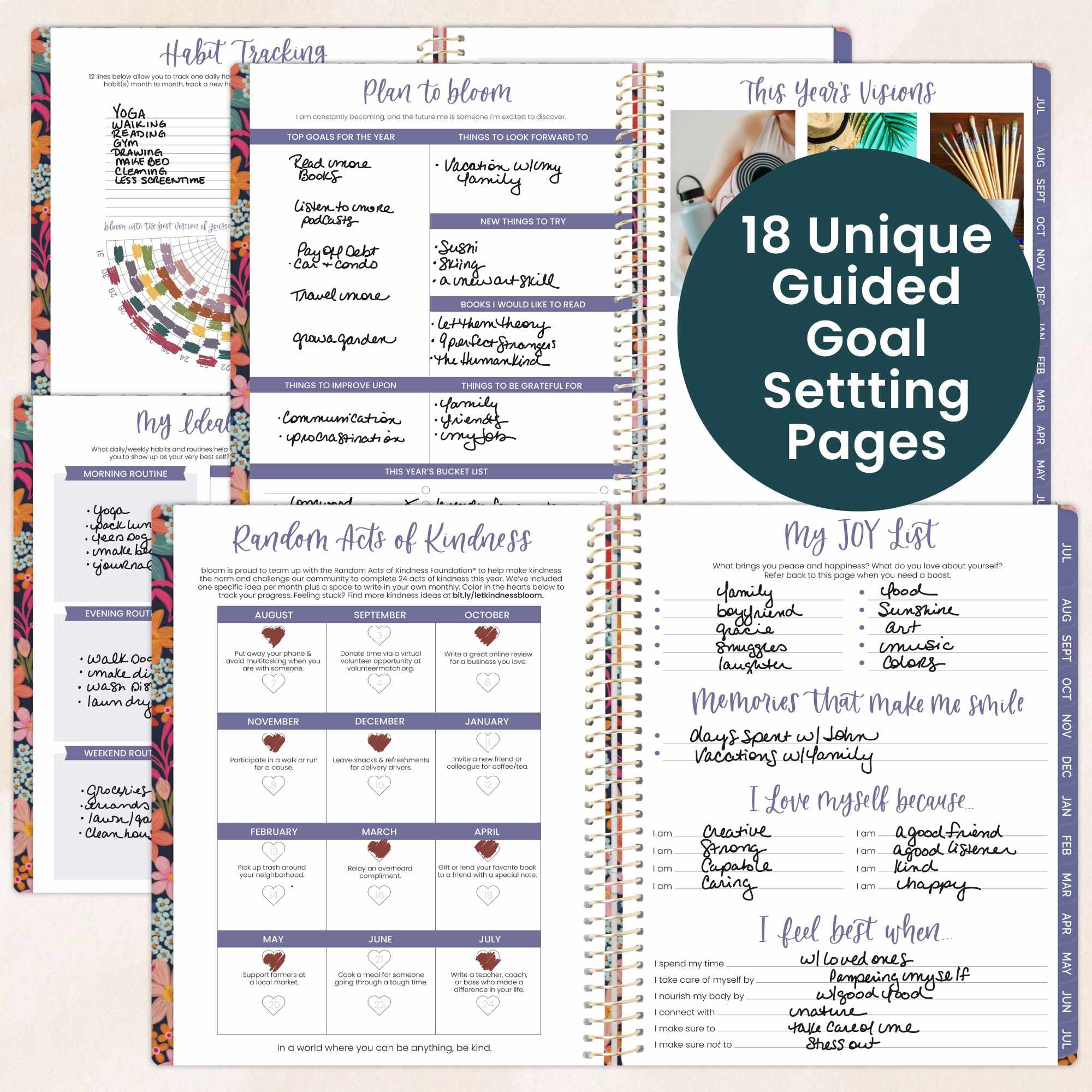 bloom daily planners 2026-2027 Academic Planner, 13 Month Monthly & Weekly, 8.5" x 11" Soft Cover, Stickers Included, Floral Fiesta