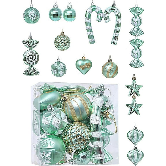 Christmas Ornaments Tree Decorations, 16Pcs Shatterproof Christmas Ball Ornaments Set,Decorative Hanging Ornament Bulk for Xmas Holiday Party Decor