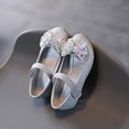 thumbnail image 4 of Girls Princess Shoes High Heeled Shinning Bowknot Shoes Party Festival Wedding Flower Children Dance Shoes, 4 of 5
