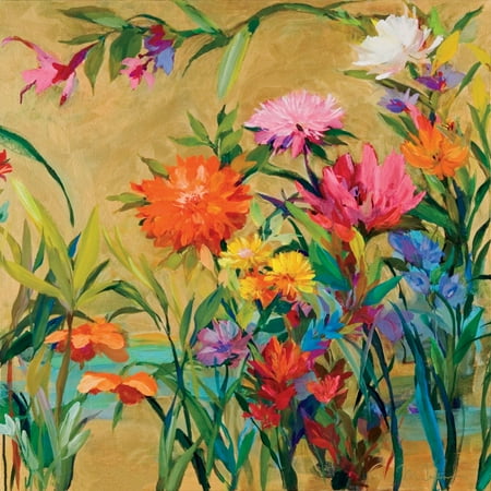 Marthas Garden - Spring Flowers Garden Poster Print by Martha Collins