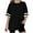Black, variant on tarylea Girls Oversized T Shirts Drop Shoulder Short Sleeve Shirts Round Neck Loose Fitted Summer Tees Top