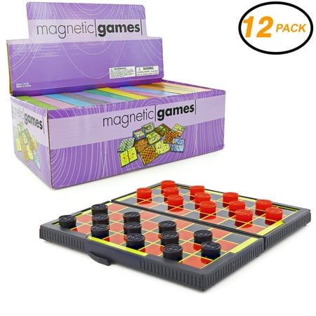 Srenta 5? Mini Magnetic Board Games, Compact Travel Design Set, Includes 12 Different Retro Board Games, Best Gift Idea for Kids,
