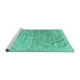 thumbnail image 2 of Ahgly Company Machine Washable Indoor Rectangle Abstract Turquoise Blue Contemporary Area Rugs, 7' x 10', 2 of 4