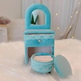 thumbnail image 2 of pitrice Chic Jewelry Storage Case for Girls Women Rings Necklace Desk Peacock Blue, 2 of 8