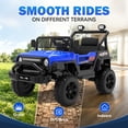 thumbnail image 6 of Xuanlur 12V Ride on Electric Truck Car for Kids, Kids Electric Vehicles w/Remote Control, Bluetooth Music, Horn, 3 Speeds, 3.5 Mph Max Speed, Soft Start, Ride on Car Toy for Toddler Kid (Blue), 6 of 7
