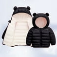 thumbnail image 2 of Ruyang Baby Fleece Lined Puffer Jacket Toddler Boys Girls Cute Bear Hooded Coat Winter Padded Warm Zip Up Quilted Outwear, 2 of 4