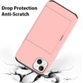thumbnail image 4 of for iPhone 13 Mini Case with Card Holder,for iPhone 13 Mini Wallet Case Anti-Scratch Dual Layer Hidden Pocket Phone Case Shockproof Cover Compatible with for iPhone 13 Mini 5G-Pink, 4 of 12