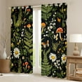 thumbnail image 2 of Manfei Jungle Leaf Botanical Blackout Curtains Set of 2 (52x84 Each) for Teens, Rustic Groovy Floral Window Curtains, Kawaii Butterfly Curtains and Drapes, Window Curtains Room Decor, 2 of 6