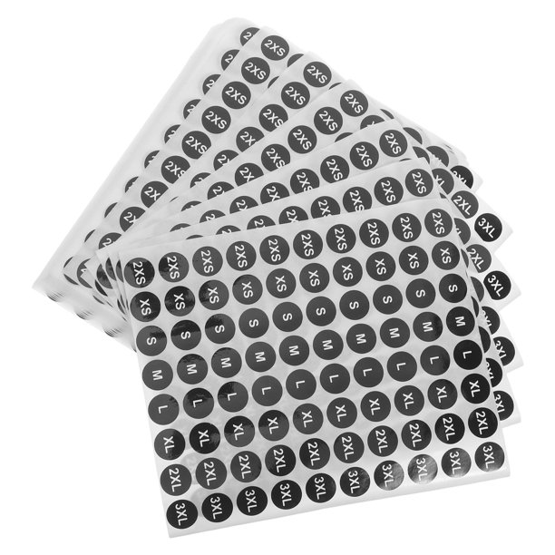 FOMIYES 500Ud Etiquetas Redondas Adhesivas Para Tallas De Ropa Con Adhesivo Ultrafuerte Y Bordes Seguros