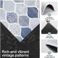 thumbnail image 3 of Blue and White Geometric Quatrefoil Pattern Kitchen Rugs Sets Of 3,Kitchen Runner Rugs Non Skid Washable,Decorative Kitchen Floor Mats for Kitchen,Sink,Laundry,17"x30"+ 17"x47" + 17"x59", 3 of 6