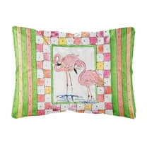 Carolines Treasures 8077PW1216 Bird - Flamingo Canvas Fabric Decorative Pillow, 12H x16W, multicolor
