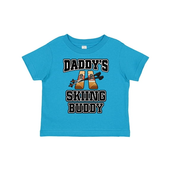 Inktastic Daddys Skiing Buddy Kids Skis Boys or Girls Toddler T-Shirt