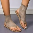 thumbnail image 2 of Rhinestone Mesh Thong Sandals - Slip-On, Fashionable, and Comfortable for Summer Outdoors_Gift Of G, 2 of 2