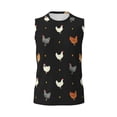 thumbnail image 6 of Lsque Funny Chicken Print Men's Cotton Blend Sleeveless Muscle Shirts (S-3XL)- Moisture Wicking, Odor Protection, UPF 30+,Large, 6 of 8