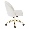 thumbnail image 4 of Layton Mid Back Office Chair in Cream White PU with Gold Finish Base, 4 of 4