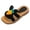 Black, variant on Toddler Girls Sandals Cute Flower Square Open Toe Slip on Flat Shoes Dress Summer Casual Slides Footwear Light Pink 13 Little Kid