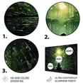 thumbnail image 3 of Designart "Yoga Amidst the Rainforest Green and Black" Yoga Metal Wall Art Prints, 3 of 5