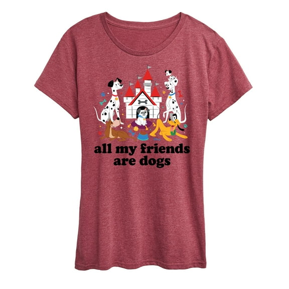 Disney Classics - Cats & Dogs - All My Friends Are Dogs - Women's Short Sleeve Graphic T-Shirt