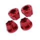 thumbnail image 4 of Paquete de 4 cubos hexagonales de metal para llantas de 18 mm, escala 1:10, para vehículos RC rojo, 4 of 8