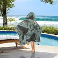 thumbnail image 3 of Yayeee Kids Hooded Towel with Hand Pockets Beach Soft Absorbent Bath Wrap 50 x 23.5 inch, Mystic Crows Pattern, 3 of 5